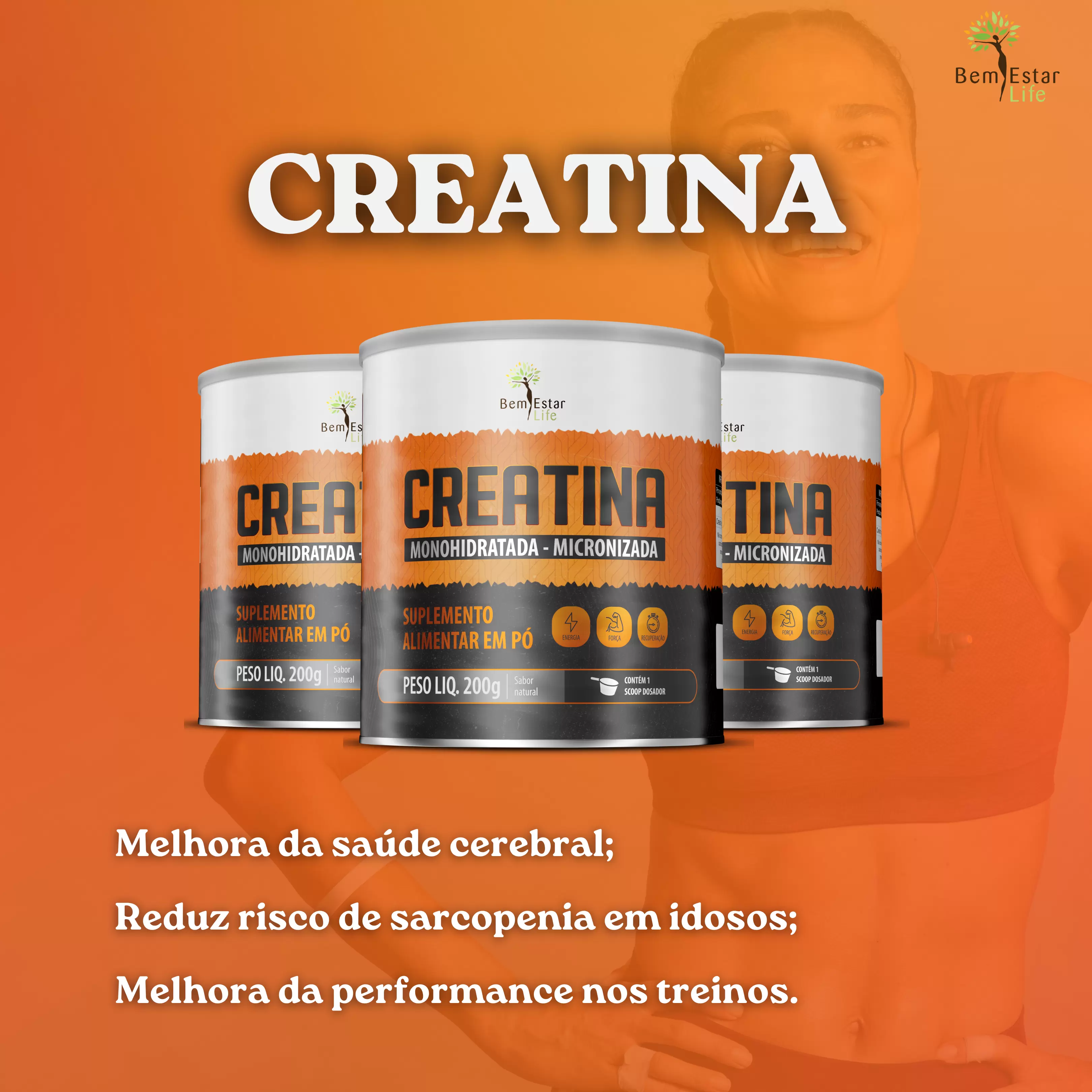 CREATINA MONOHIDRATADA E MICRONIZADA 