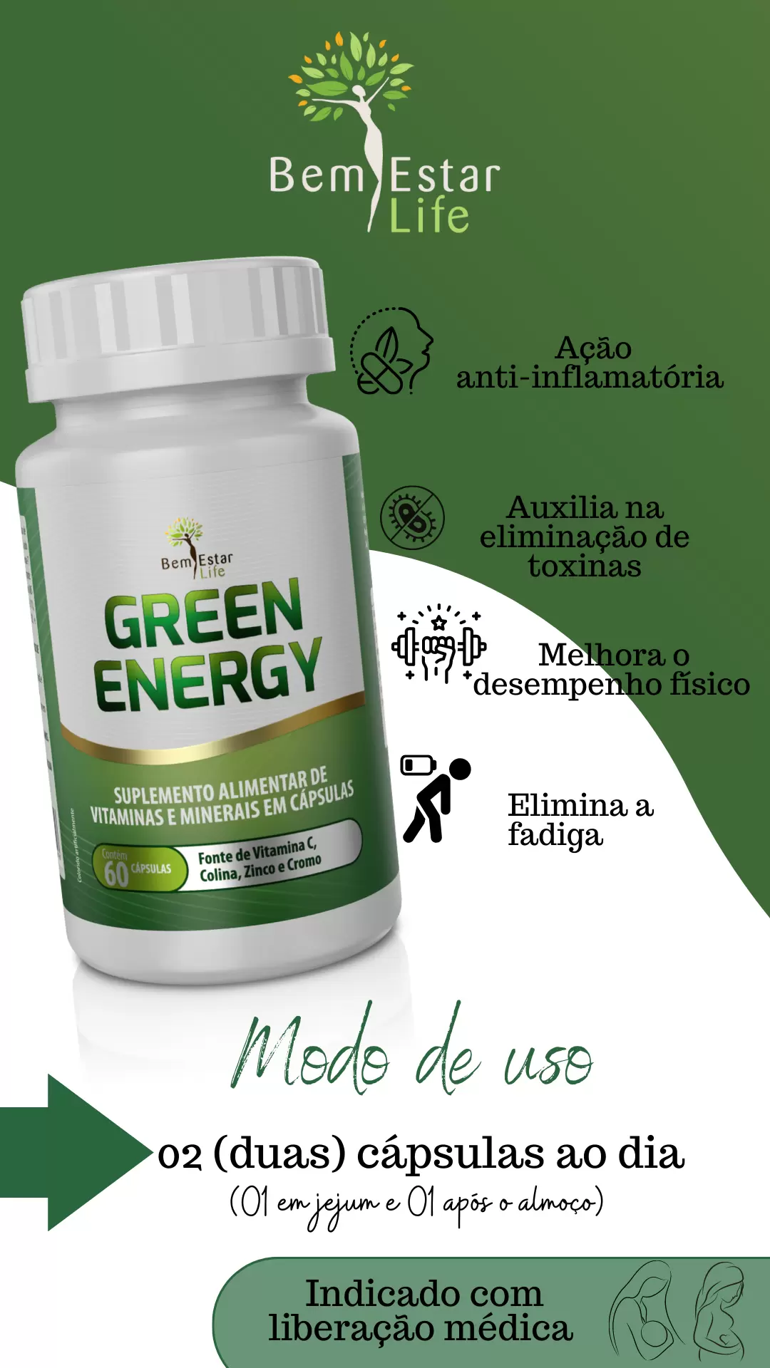 Oferta Verão - Compre 1 Sculp Thermo inibidor e 1 Green Energy Detox e ganhe 1 Copo Personalizado