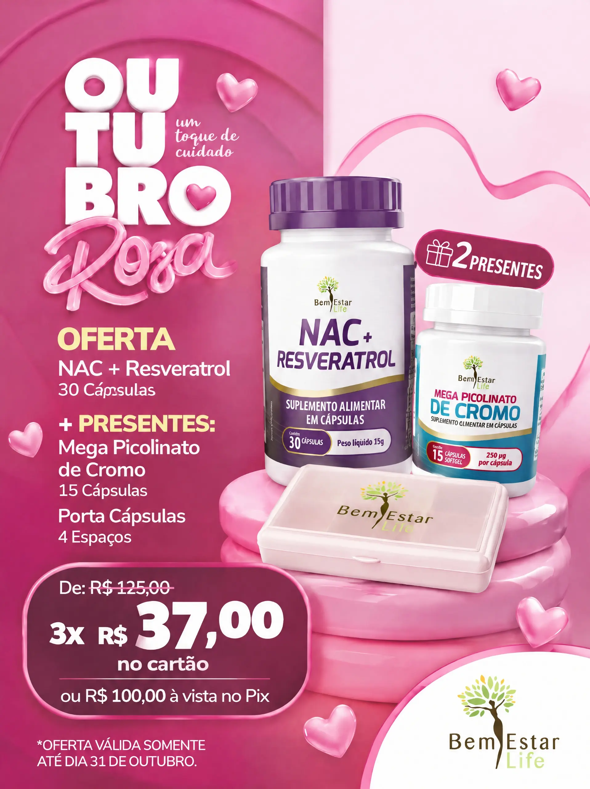 OFERTA NAC + RESVERATROL - 30 CAPS + BRINDE MEGA PICOLINATO DE CROMO 15 CAPS + BRINDE PORTA CAPSULA, 4 ESPAÇO OFERTA NAC + RESVERATROL - 30 CAPS + BRINDE MEGA PICOLINATO DE CROMO 15 CAPS + BRINDE PORTA CAPSULA, 4 ESPAÇO