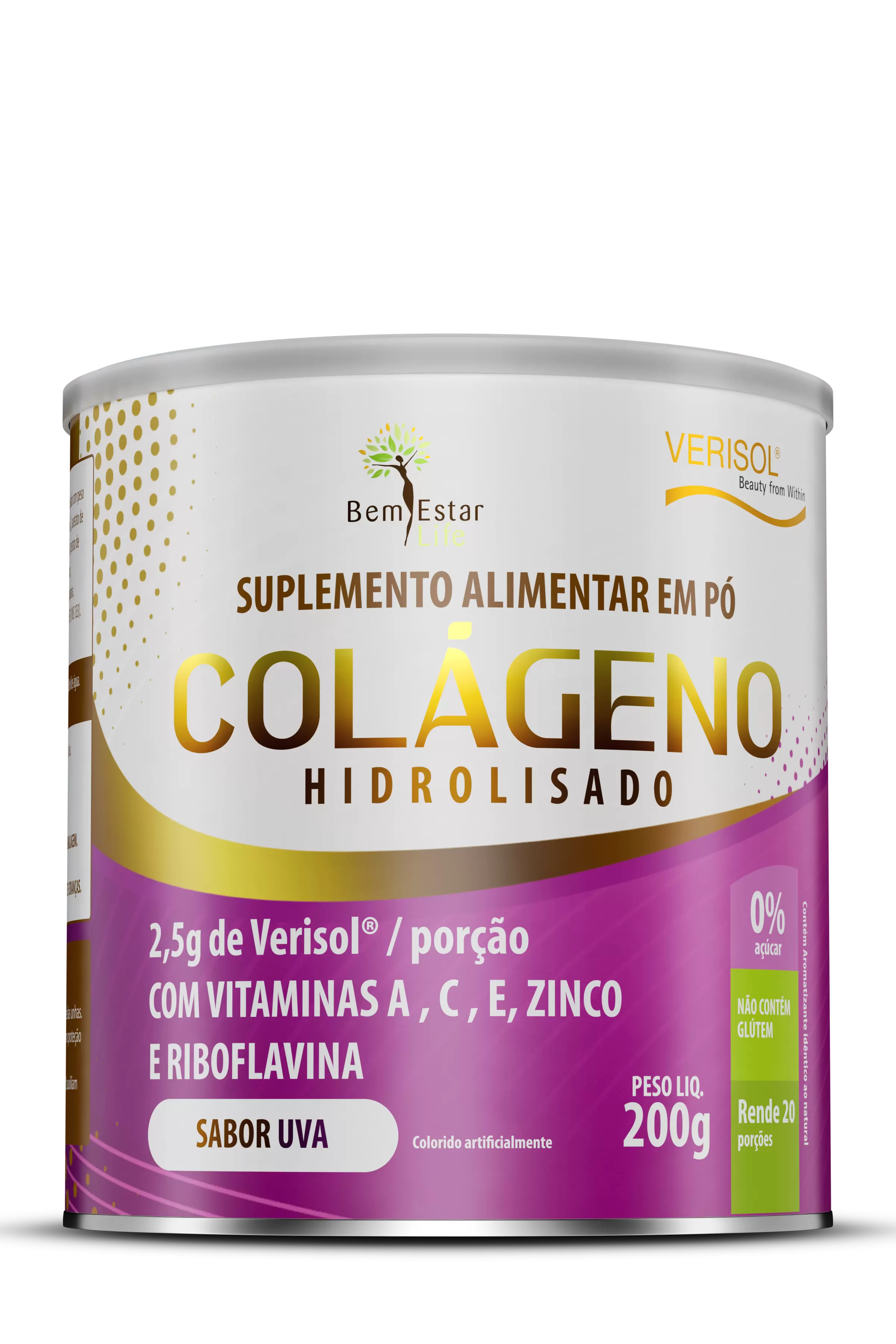 COLAGENO EM PO COM VERISOL SABOR UVA