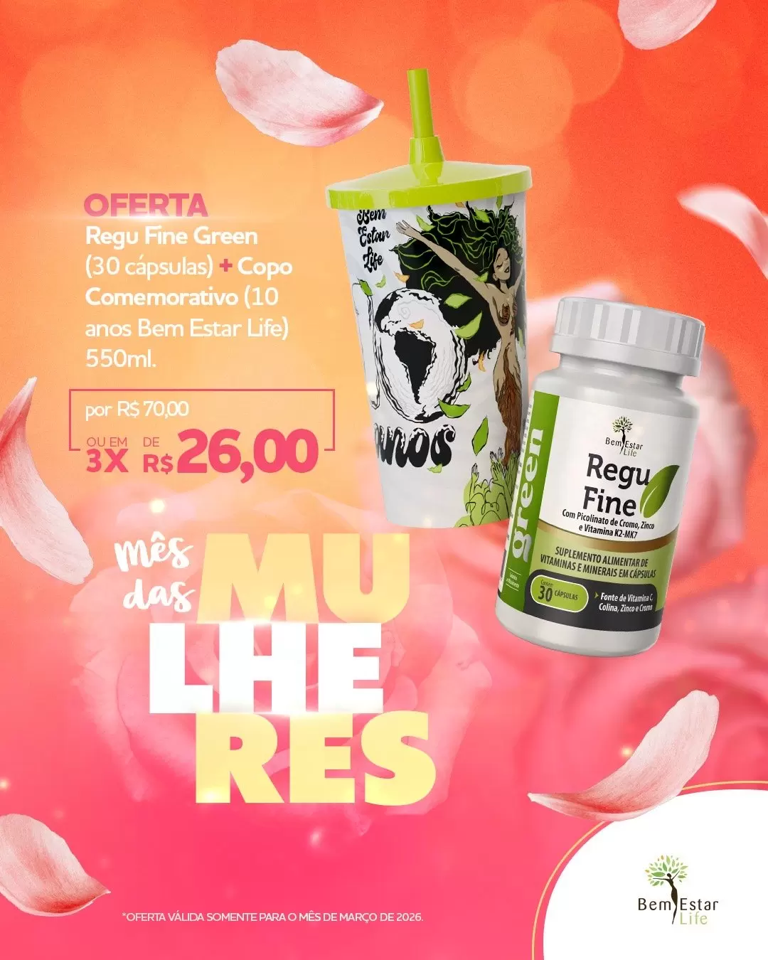 OFERTA - REGU FINE GREEN DETOX + COPO COMEMORATIVO 10 ANOS 