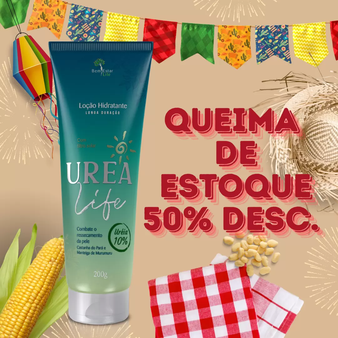 UREA LIFE 10% VITAMINA E - QUEIMA DE ESTOQUE