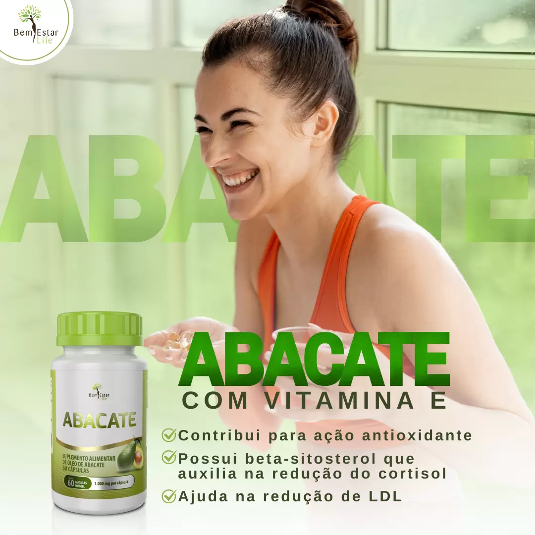 ABACATE COM VITAMINA E - 60 CAPS