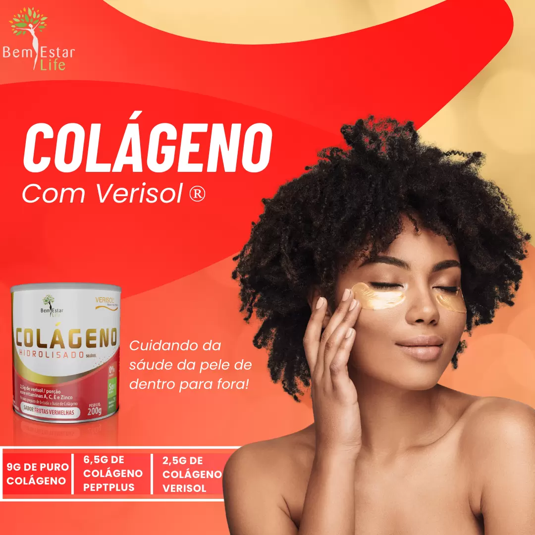 COLAGENO EM PO COM VERISOL SABOR FRUTAS VERMELHAS 