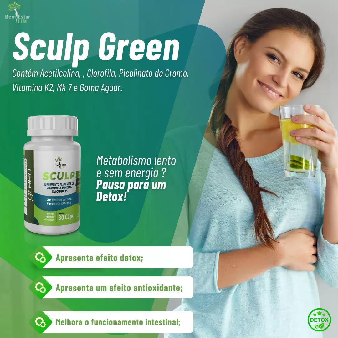 SCULP GREEN DETOX - 30 CAPS.