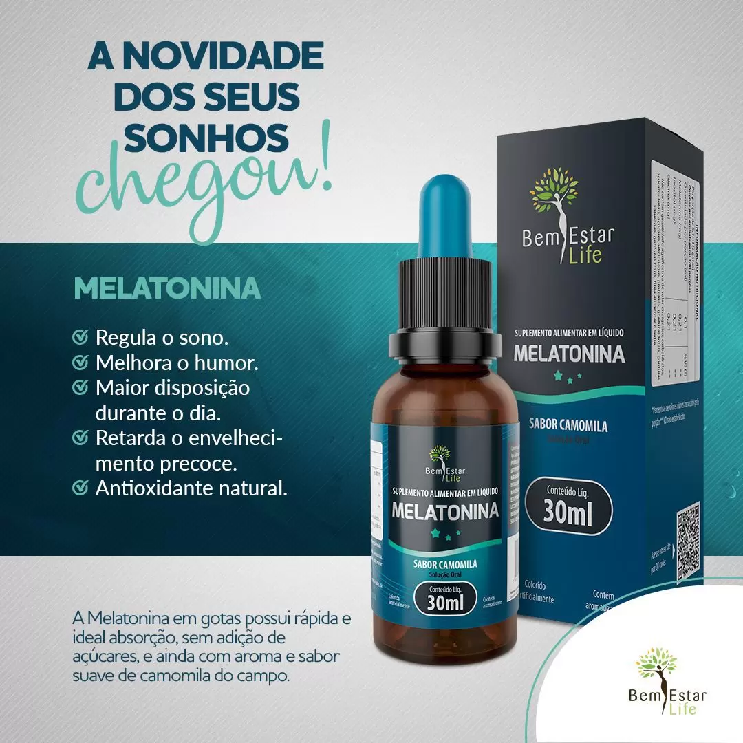 MELATONINA EM GOTAS - 30ML