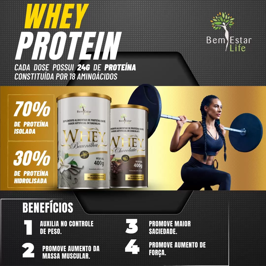 WHEY PROTEIN 5W SABOR BAUNILHA