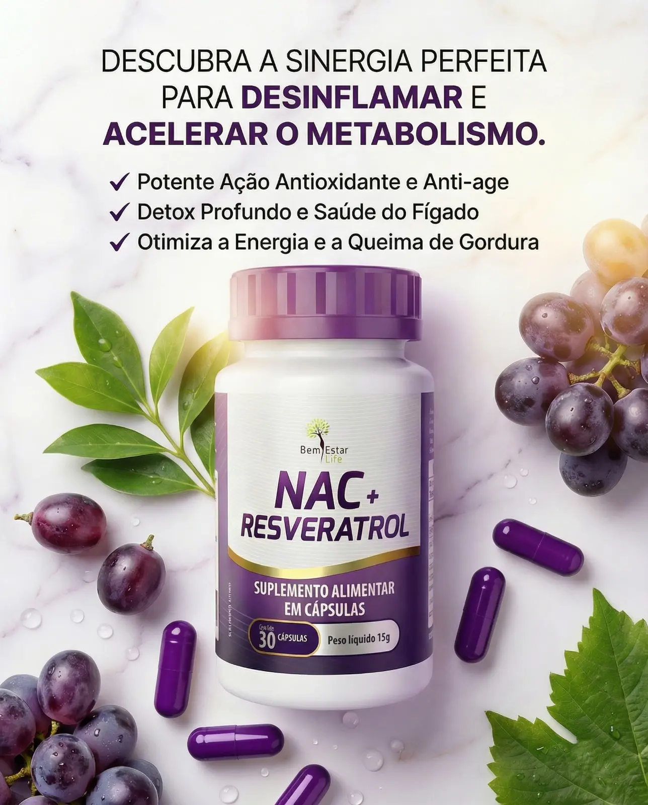 NAC + RESVERATROL - 30 CAPS NAC + RESVERATROL - 30 CAPS