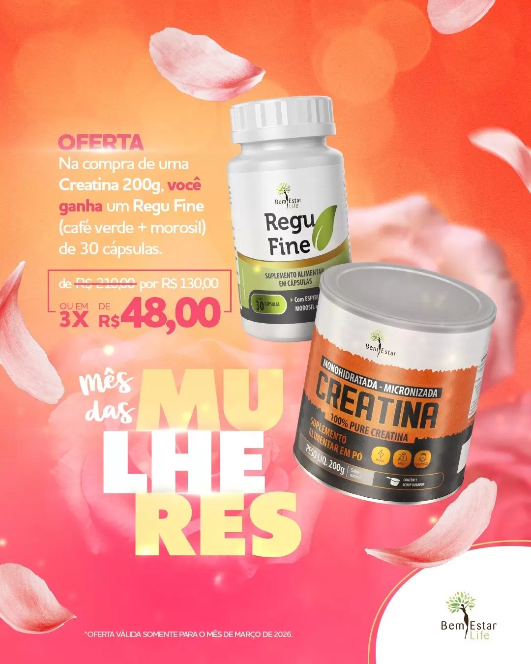 OFERTA - CREATINA MONOHIDRATADA + REGU FINE PLUS (MOROSIL/CAFE VERDE)