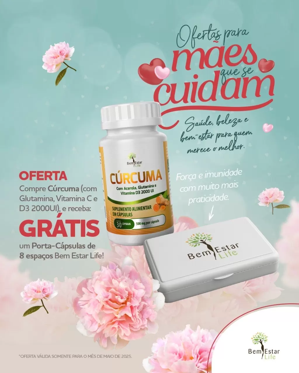 OFERTA CURCUMA + PORTA CAPSULA DE BRINDE