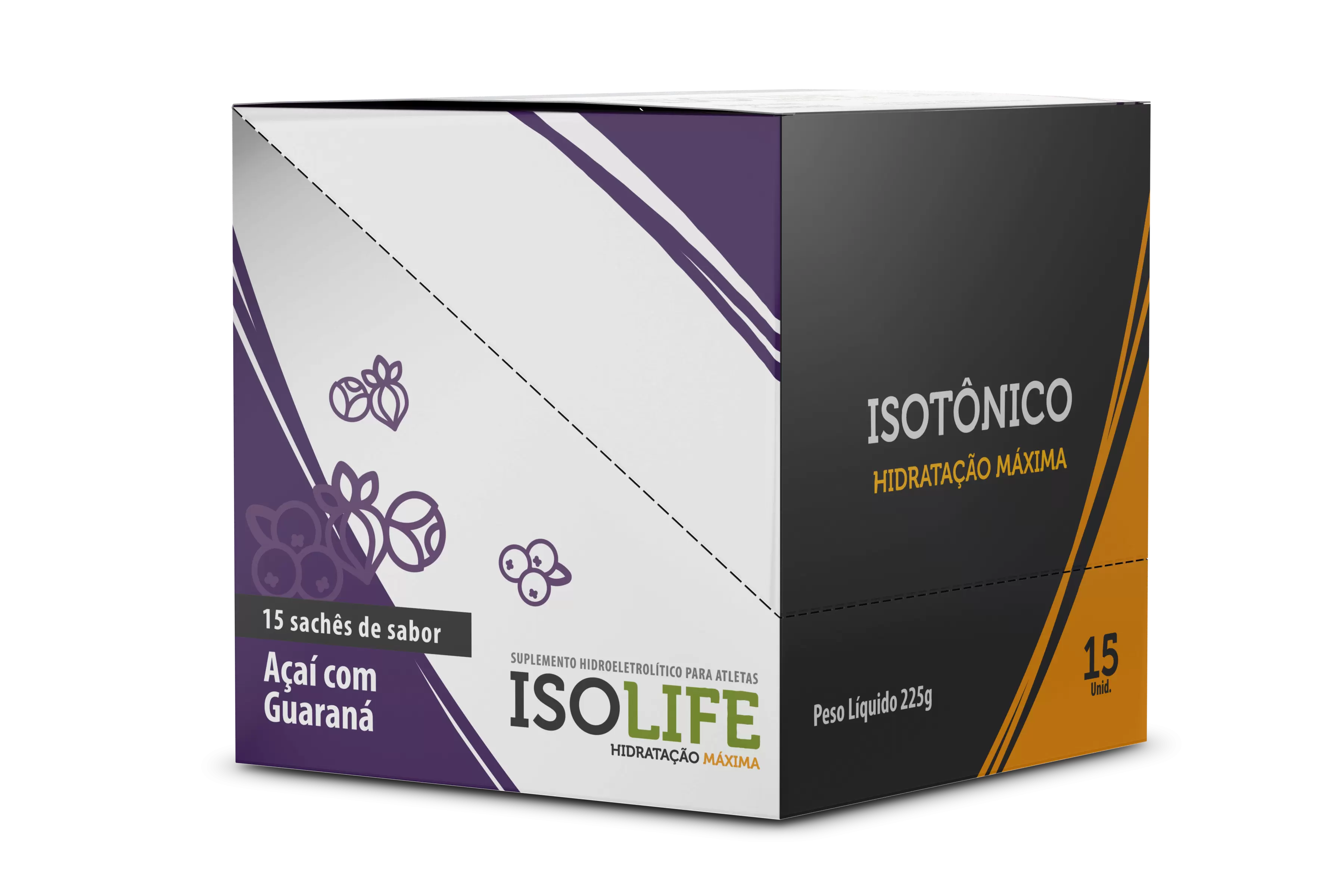 ISOLIFE - SABOR AÇAI COM GUARANA - CX 15 UNID